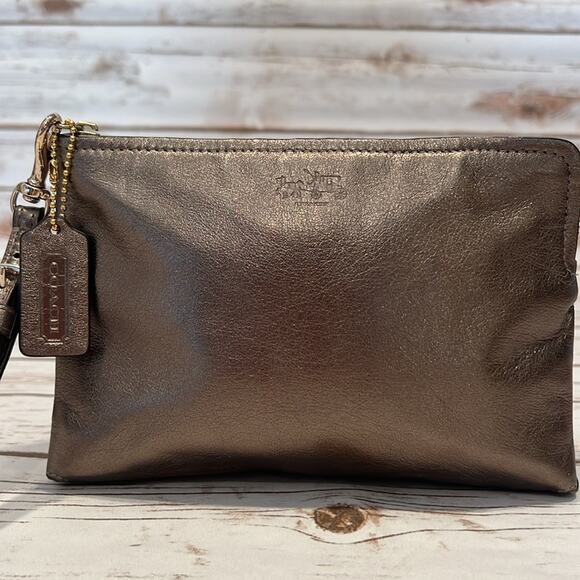 Coach Metallic Wristlet - Picture 2 of 11